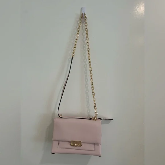 Michael Kors Light Pink Crossbody Bag with Gold Chain - Picture 1 of 4